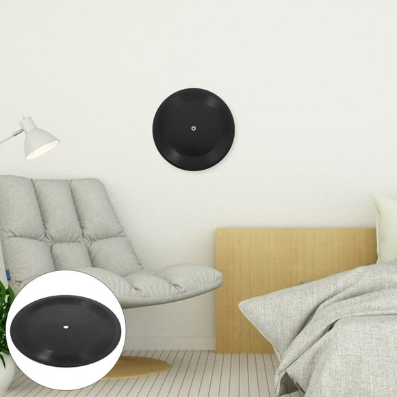 NIYANGLE Black Plastic Vinyl Records Decor Vintage Style Wall Sign for Home Or Disco Party