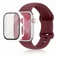 thumbnail image 1 of Correa de Silicona con Funda Protectora de Cristal para Apple Watch, Compatible con Todas las Series, 1 of 4