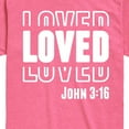 thumbnail image 2 of Instant Message - Loved John 3:16 - Toddler & Youth Short Sleeve Graphic T-Shirt, 2 of 5