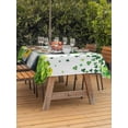 thumbnail image 2 of Outdoor Tablecloth with Umbrella Hole and Zipper, St. Patrick's Day Rectangle Table Cloth 60x102 Inch Waterproof Tablecloth, Spring Cute Cat Beer Green Clovers Picnic Table Cover for Patio Camping, 2 of 7