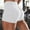 ! White, variant on Womens Ruched Lifting Gym Shorts High Waisted Booty Yoga Shorts Workout Running Twerking Daisy Dukes Shorts(Gray L)