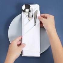 Masteelf 5 Pcs Dinner Napkins Cloth Napkins White Cloth Napkins Cotton Napkins Table Napkins  Lunch Napkin Square Napkins For Party Wedding