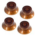 thumbnail image 1 of 4Pcs Top Hat Speed Control Hand Volume Tone Control Knob for Electric Guitar Dark Brown, 1 of 9