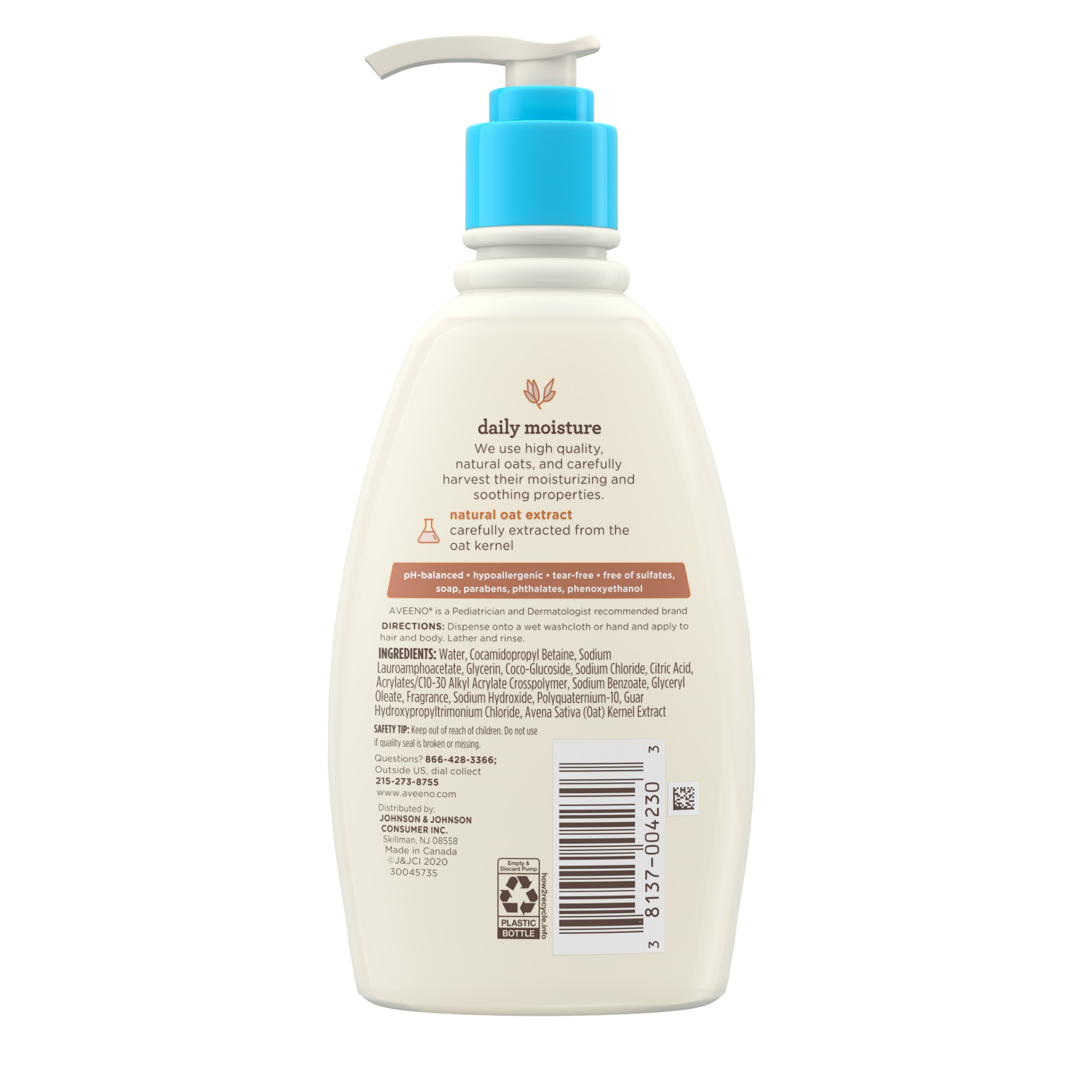 Aveeno Baby Daily Moisture Body Wash & Shampoo, Oat Extract, 12 fl. oz - image 8 of 14