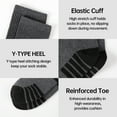 thumbnail image 2 of COOPLUS Men’s Crew Socks 12 Pack Thin Lightweight Flat Knit Black Everyday Work Dress Socks Size 10-13, 2 of 8