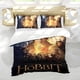 thumbnail image 5 of Hobbit Conjunto de sábanas temático, trío de piezas, cómodo y amigable con la piel, diseño único, regalo de decoración para el hogar para familiares, amigos y fans,173cm *218cm, 5 of 6