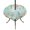 Green Teal Orange, variant on Round Outdoor Tablecloth with Umbrella Hole and Zipper, Ocean Starfish Seaweed Tablecloth with Elastic Waterproof, Summer Coastal Beach Shell Coral Teal Patio Table Covers for 55" - 60" Pool Tables