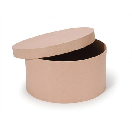 Paper Mache Box - Round - 12 x 6 in