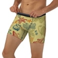 thumbnail image 3 of Picia Floral with Butterflies Pattern Men's Athletic Long Leg Briefs , Performance Stretch Underwear，Moisture-Wicking, 3 of 7