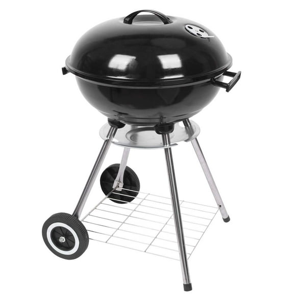 Barbecue au Charbon de Bois Premium 18 Pouces Émail Charbon de Bois avec Contrôle de Chaleur pour Patio, Pique-Nique, Hayon
