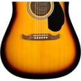 thumbnail image 4 of Guitarra acústica Fender Dreadnought - Paquete Sunburst con bolsa, afinador, correa, cuerdas, bobinadora, púas, lecciones y DVD instructivo de Austin Bazaar, 4 of 5