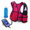 Rose+Black-L/XL (1 Soft Flask), variant on Running Vest For Women Men Hydration With Soft Flask & Phone Holder