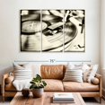 thumbnail image 2 of Elephant Stock Record Player Border Wall Art - Horizontal Multi Panel Canvas - Living Room Wall Decor - Music Multi Panel - Black And Beige Decor - 65" x 42", 2 of 8