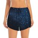 thumbnail image 2 of Balery Blue Glitter Retro Pantalones cortos deportivos para mujer con forro y dos bolsillos, elásticos, para entrenamiento, gimnasio, yoga-Small, 2 of 7