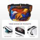thumbnail image 5 of Fotbe Colorful Rooster Cangurera Cuadrada con Estampado de Doble Capa, Bolsa de Cintura Ajustable Mini para Hombres y Mujeres, 5 of 9