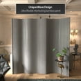 thumbnail image 3 of 7 ft. Tall Bamboo Wave Screen - Grey, 3 of 5