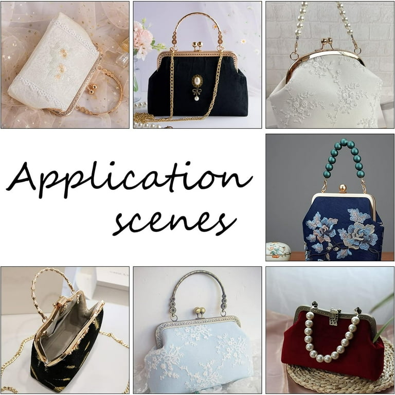 1set 2pcs Purse Clasp Frame bag Kiss Clasp Lock with Imitation