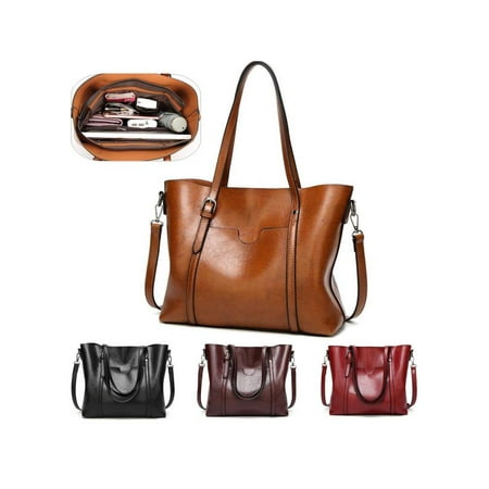 - Fashion Women Elegant Large And Simple Shopping Bags Lady Leather Handbags Shoulder Bag