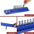 thumbnail image 4 of Uxcell 2pcs Magnetic Socket Organizer 1/4" Drive SAE Socket Holder Tray Holds 52 Standard and Deep Sockets, Red, 4 of 7