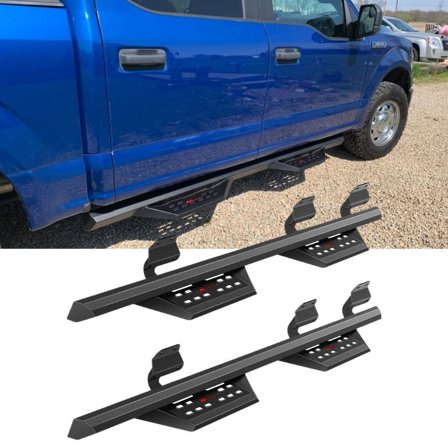 Nilight Running Boards for 2015-2024 Ford F150 2022-2024 F150 Lightning EV 2017-2024 F250 F350 F450 F550 SuperCrew Cab 3.6inch Drop Side Steps Bolt-on Black Powder Coated