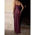 thumbnail image 2 of Chiquease Ruffled V‑Neck Hollow‑Out Spaghetti‑Strap Long Party Dress, Elegant Slip Gown for Holiday, Birthday and Formal Occasions, 2 of 12