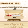 thumbnail image 3 of Pregnancy Wooden Announcement Gifts Pregnancy Test Keepsake Box Laser Engraving Box Surprise Announcement Gift with Raffia Ribbon to Husband Grandparents Parents 8x2x1.2inch DIY, 3 of 9