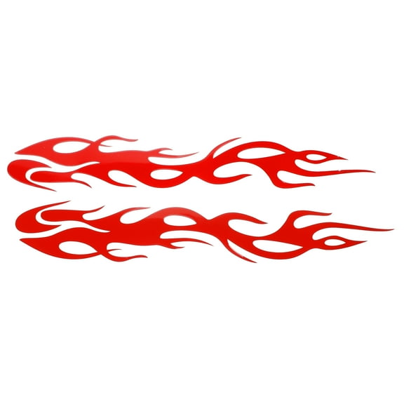 Unique Bargains Reflective Bumper Decal Red Square Flame Bar Reflective Car Sticker Personalized Decoration Vehicle Body