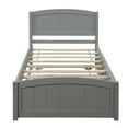 thumbnail image 2 of Holaki Wood Twin Size Bed with Trundle for Kids , Gray, 2 of 7