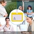 thumbnail image 3 of Clearance! beishanbush Business Card Holder Card Protector 4 X 3 Inches with Lanyard Transverse Clear Pp Plastic Card Holder One Size Yellow, 3 of 7