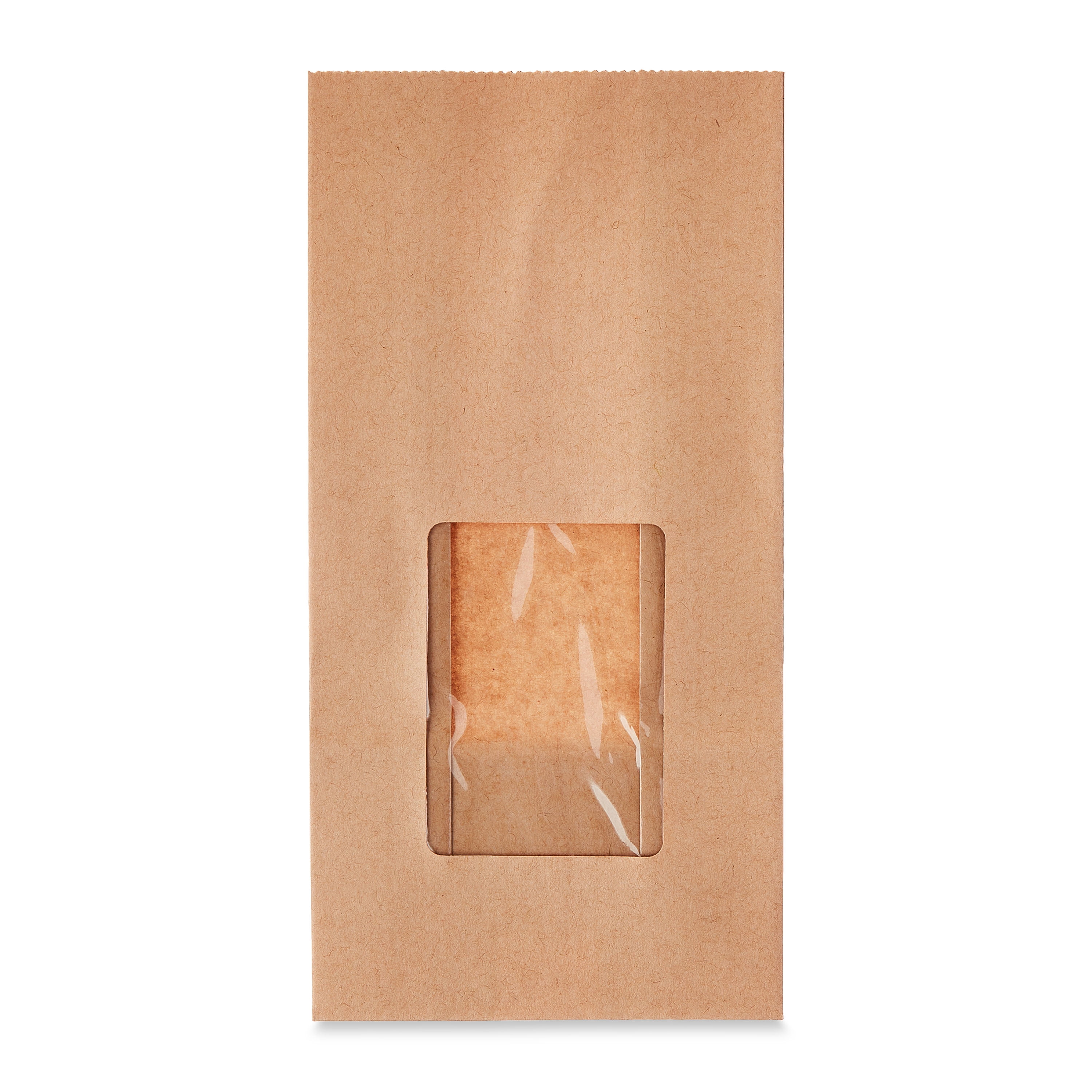 (4 pack) Equate Kraft Treat Bags with Windows, 3.5 in x 7.5 in, 12 Pieces