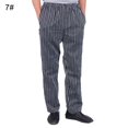 thumbnail image 1 of Men Stripe Plaid Chili Printed Hotel Restaurant Kitchen Chef Work Long Pants, 1 of 10