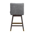 thumbnail image 4 of Armen Living Indoor Basila Swivel Counter Stool in Gray Oak Wood Finish with Gray Fabric, 4 of 12
