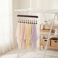 thumbnail image 2 of Unique Bargains 2Pcs Wood Minimalist Hangers With 10 Clips Vinatge, 2 of 6