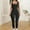 Black, variant on Kiplyki Fall Ladies Pants Tight Waistband Sleeveless Neck Long Jumpsuit