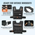 thumbnail image 5 of VEVOR Adjustable Weighted Vest, 35lb Weight Vest with Iron Weights, Shoulder Pad, and Reflective Stripe, Body Weight Vest Exercise Set for Men Women, Workout Equipment, 5 of 9