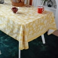 thumbnail image 4 of Rectangle Summer Tablecloth Printed Flower Grass and Vintage Floral Patterns Table Cloth for Easter Tablecloth Picnic Outdoor Home Holiday Long Dining Kitchen (Yellow, 60 x 120 Inch), 4 of 6