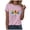 Pink, variant on Women's Dragonfly Watercolor Graphic T-Shirt, Short Sleeve Crewneck Summer Casual Top (Pink, XL)
