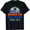 thumbnail image 1 of Sarcasm and Tech-Support Since-1977 - Camiseta de diseño divertido, 1 of 2