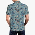 thumbnail image 4 of Daiia Underwater Animals and Flowers Pattern Men’s Polo Shirts,Solid Deck Shirt,Classic Fit, Breathable Cotton Polo for Casual and Sport Wear-, 4 of 9