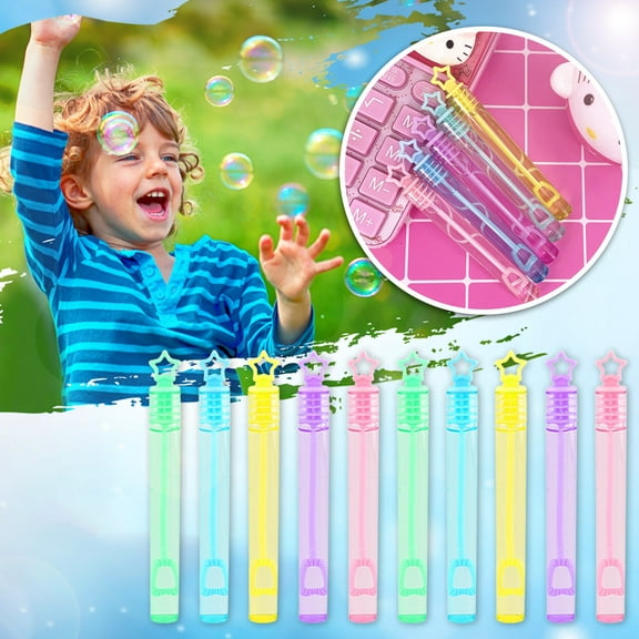 30PCS Mini Bubble Wands Bulk - Colorful Bubble Party Favors for Kids - Summer Outdoor Toys for Birthday, Wedding & Carnival - Goodie Bag Stuffers & Classroom Prizes