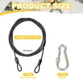 thumbnail image 2 of Uxcell Security Cable Braided Stainless Steel Coated Safety Wire Rope with Double Loop for Travel Luggage Lock Cable Black 10ft x 1/8", 2 of 7