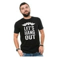thumbnail image 2 of Halloween Bat Shirt Let's Hangout Shirt Halloween Funny Saying Shirt Halloween Costume (Medium Navy Blue), 2 of 6