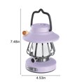thumbnail image 3 of Retro LED Lantern - Battery-Powered Emergency Lantern - Water Resistant - Bright LED Lamp, for Christmas New Year Decoration, for Indoor & Outdoor Use - Use for Tents, Hiking or Hurricane Prep, 3 of 8
