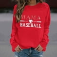 thumbnail image 1 of Uootdi Hauts Boho pour Femmes Col Rond Mama Imprimé Baseball Rassemblements Sportifs Usage Quotidien Chandails en Molleton Confortables Cardigans Cadeau, 1 of 5