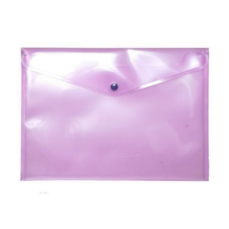 UPC: 0609722985024 | JAM Plastic Snap Envelopes  9.8×13  12/Pack  Light Purple