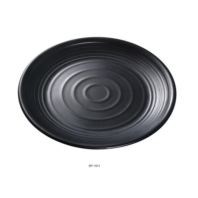 Yanco BP-1011 Assiette Ronde Perle Noire-1, Noir - Lot de 24