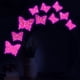 thumbnail image 5 of Pegatinas de mariposa rosa que brillan en la oscuridad | Adhesivos de plástico con purpurina para pared, puerta y ventana | Adhesivos decorativos resistentes para dormitorio, sala de estar,, 5 of 7