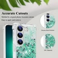 thumbnail image 6 of Comepatible with Samsung S23 Plus Case Glitter Sparkle Gold, Luxury Phone Case Samsung Galaxy S23 Plus Case Silicone Shiny Bumper Protective Case Anti-Scratch Cover (Green), 6 of 7