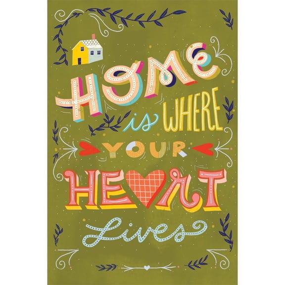 Tree-Free Greetings New Home Greeting Card 12 Pack, 4x6, Home is Where (FS65348)