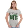 thumbnail image 4 of Christmas Tis The Season For Presents Womens Fitted Plus Size Graphic Tee Brisco Brands 2X, 4 of 5